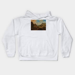 A Rhenish Landscape with a Village Festival by Herman Saftleven Kids Hoodie